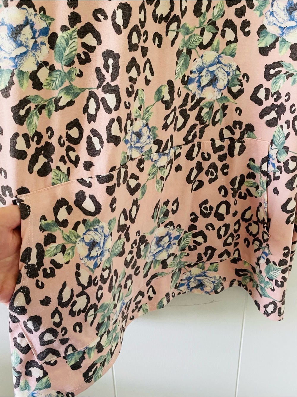 Sew In Love Pink Floral & Leopard Scoop Neck Tee - Picture 7 of 10